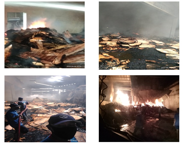 Gambar si Jago Merah Kembali Marah Melahap 1 Perusahaan yang terletrak di Kecamatan Tebing Syahbandar Kabupaten Serdang Bedagai